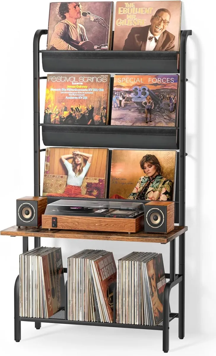 Vinyl Record Storage Cabinet - Turntable Stand - Image 1
