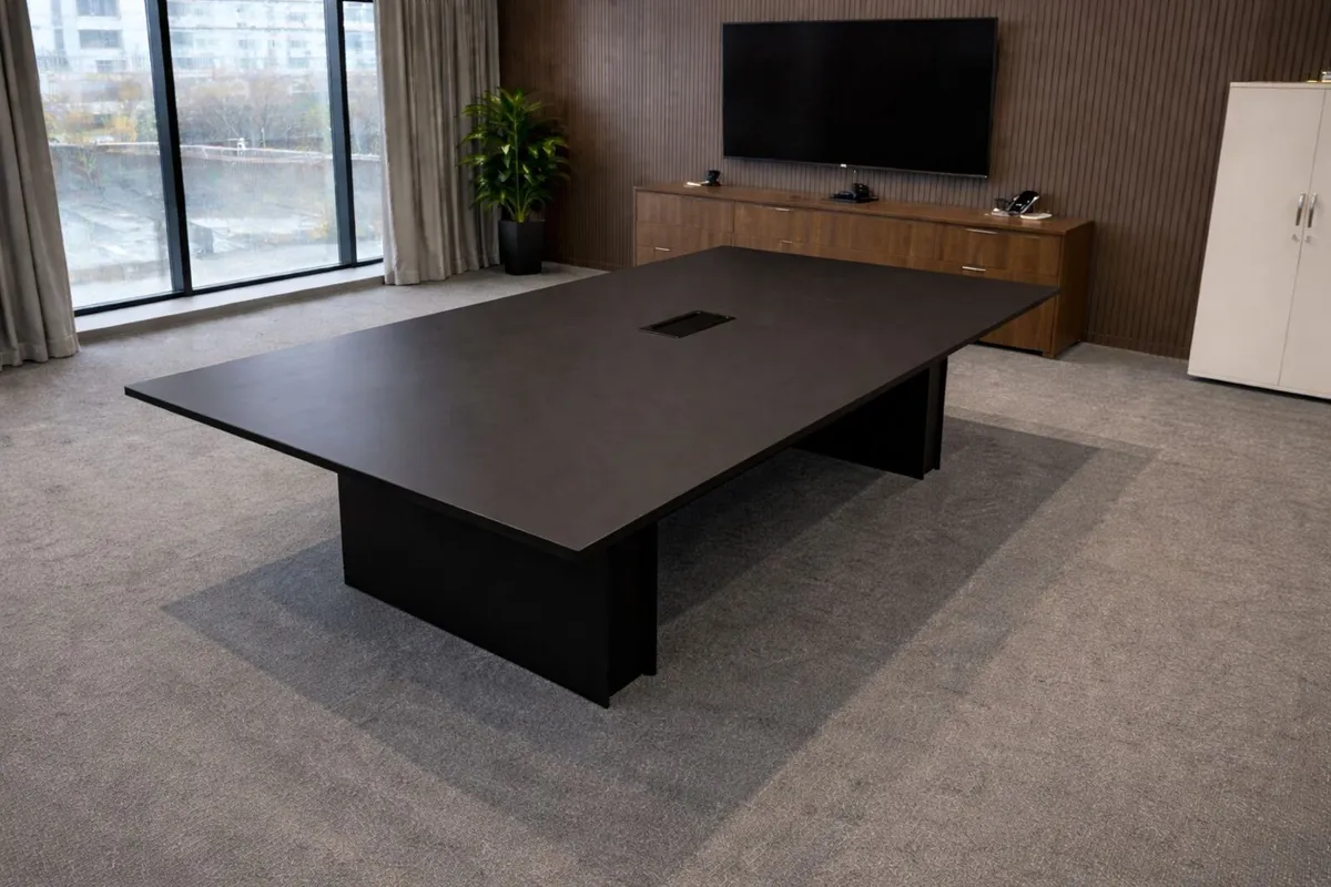Parnell Black 2.4mtr Boardroom Table - NEW - Image 3
