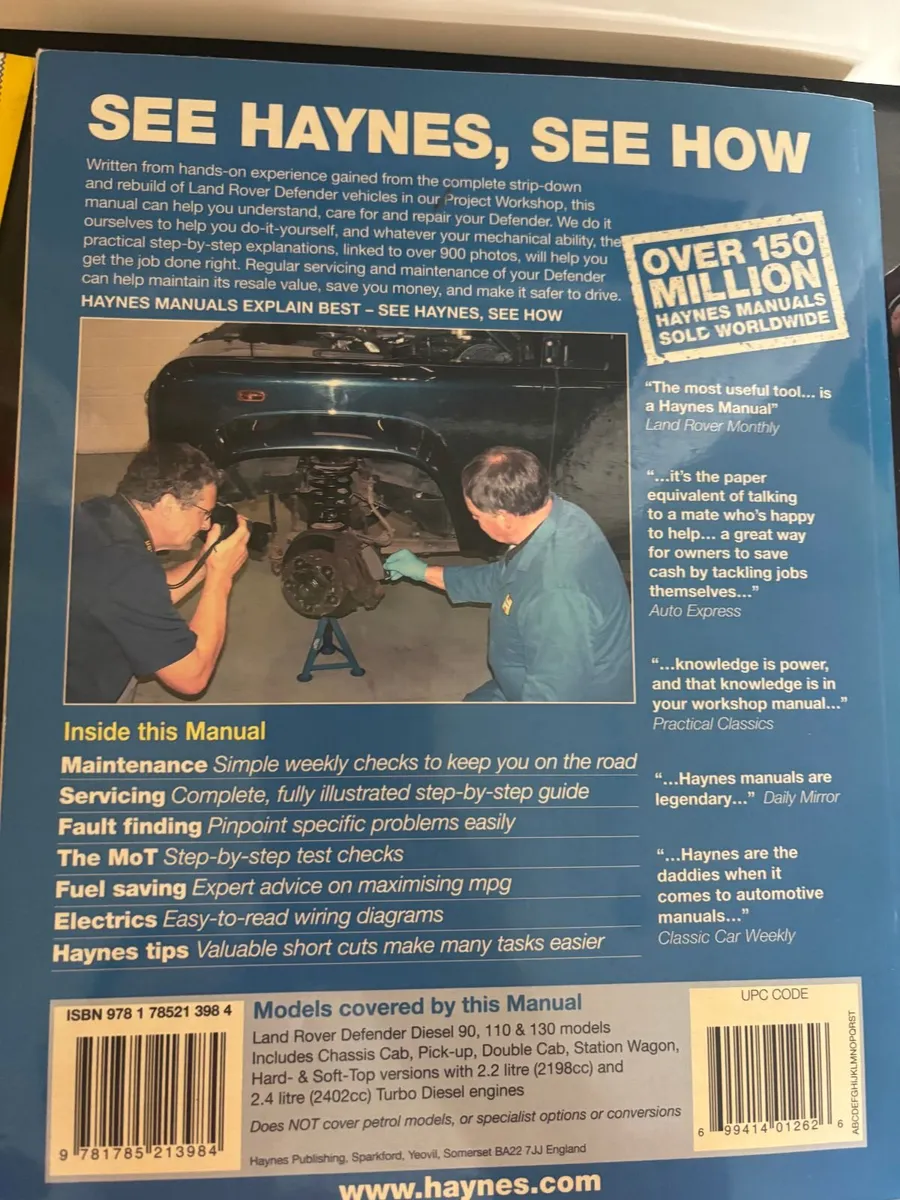 Land Rover Defender Manual 2007 to 2016 - Image 2