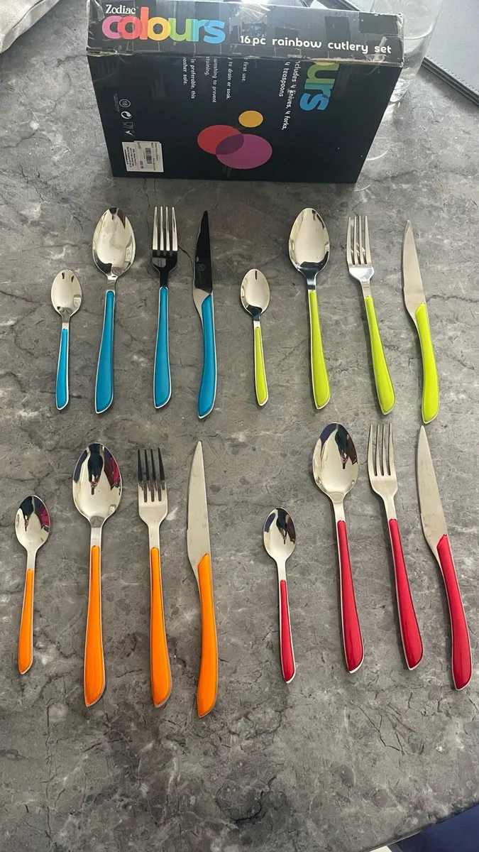 Zodiac Colours 16pc Rainbow Cutlery Set - Image 4