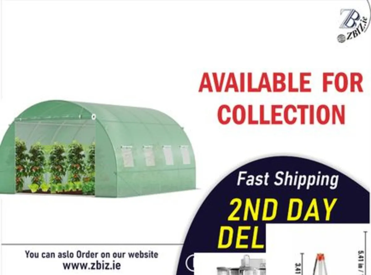Large Polytunnel Greenhouse Gardening Walk In Grow - Image 1