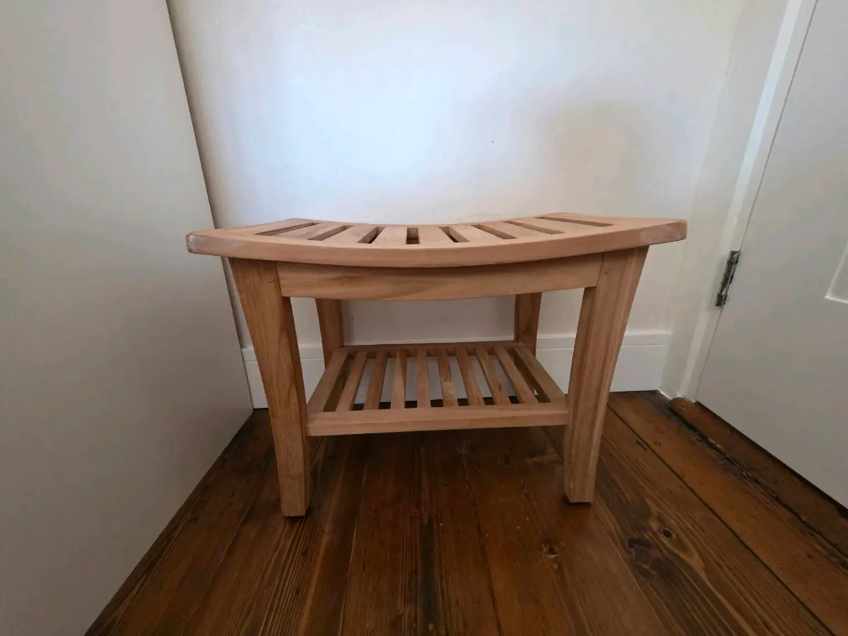 Solid Teak Shower/Spa Bench - Image 2