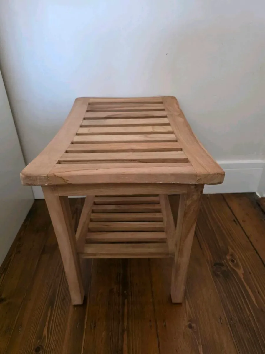 Solid Teak Shower/Spa Bench - Image 3