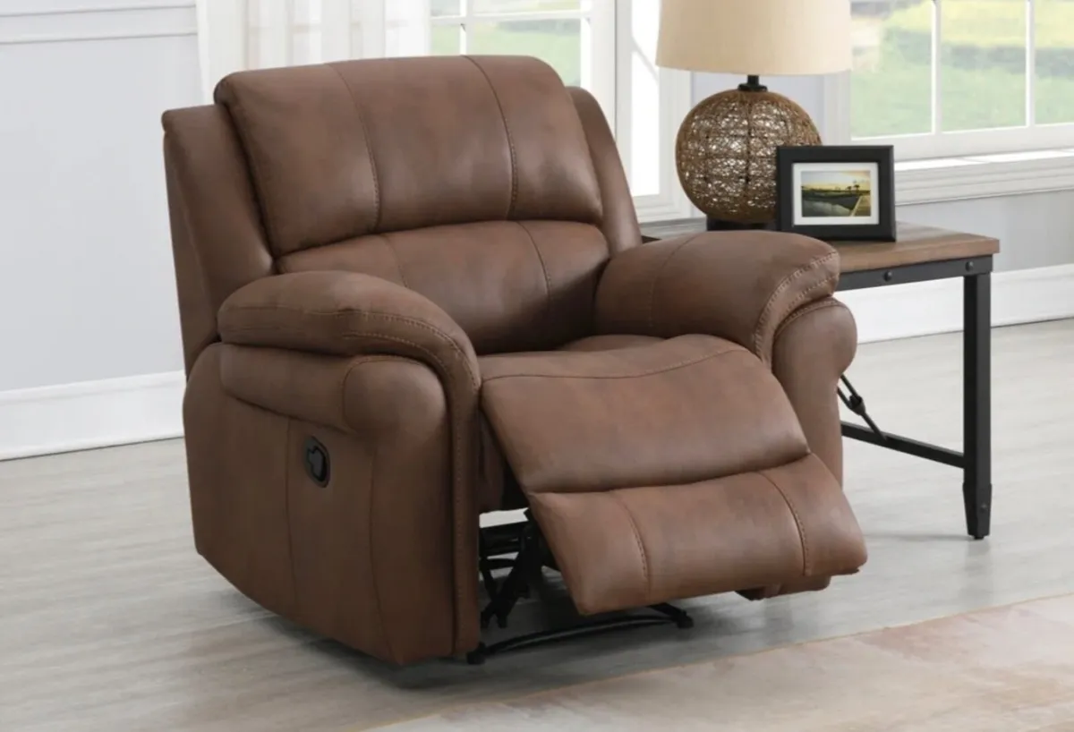 3 Seater Recliner Couch and 2 Single Recliners - Image 1