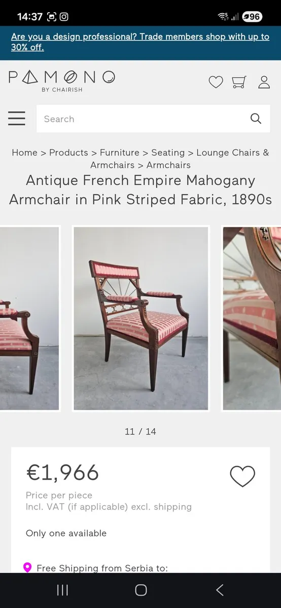Louis XVI Style Arm Chair - Image 4
