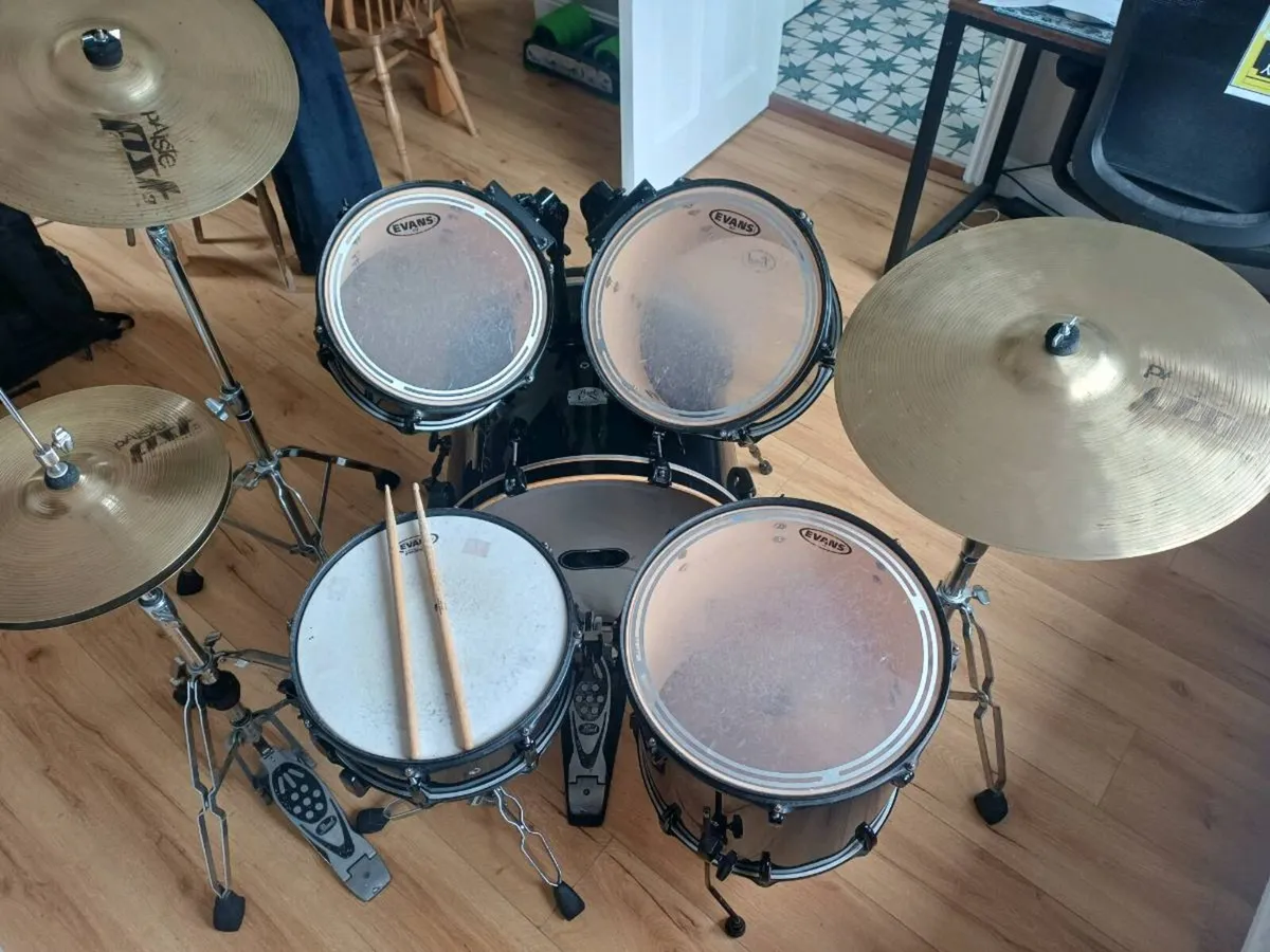 Pearl Export Jet Black series drumkit - Image 2