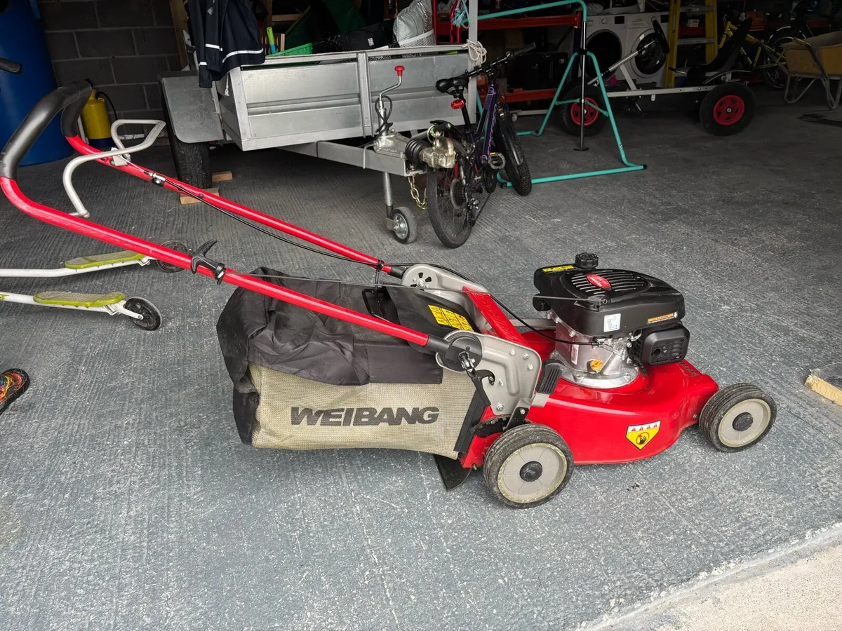 18” Weibang push lawnmower only 1yr old - Image 1