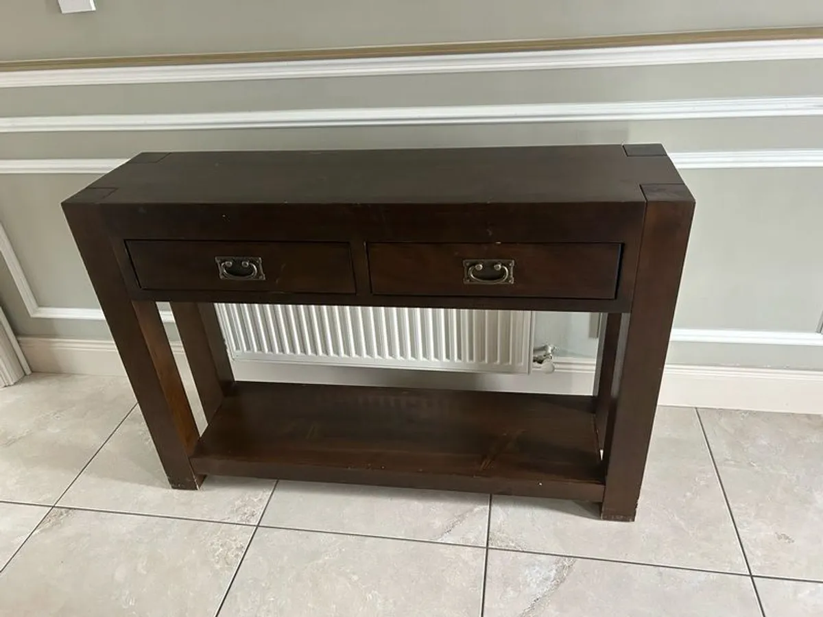 walnut hall table - Image 1
