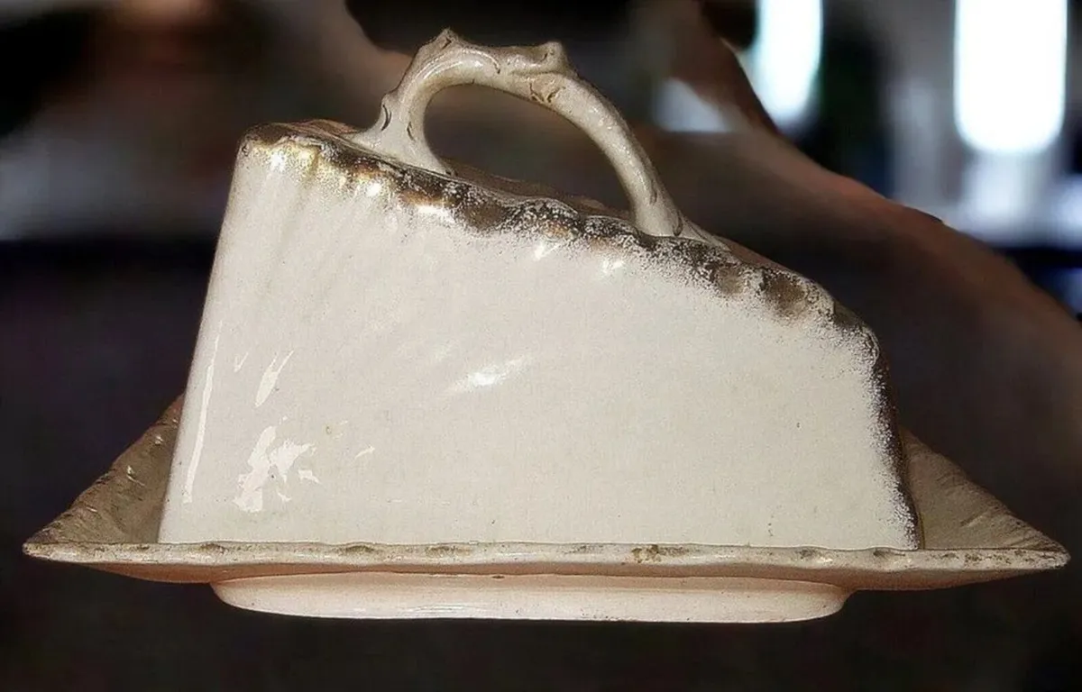 Ceramic Cheese Dish & Cover – Perfect Condition - Image 1