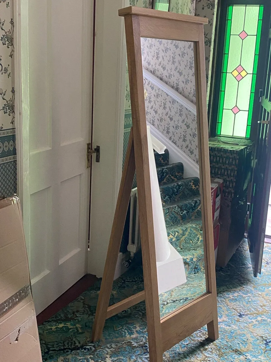 Full length ash mirror with stand - Image 2
