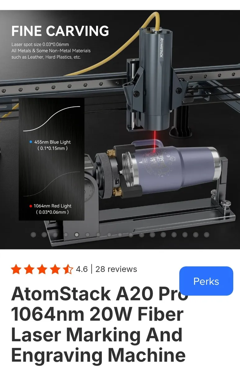 AtomStack A20 Pro 1064nm 20W Fiber Laser - Image 2