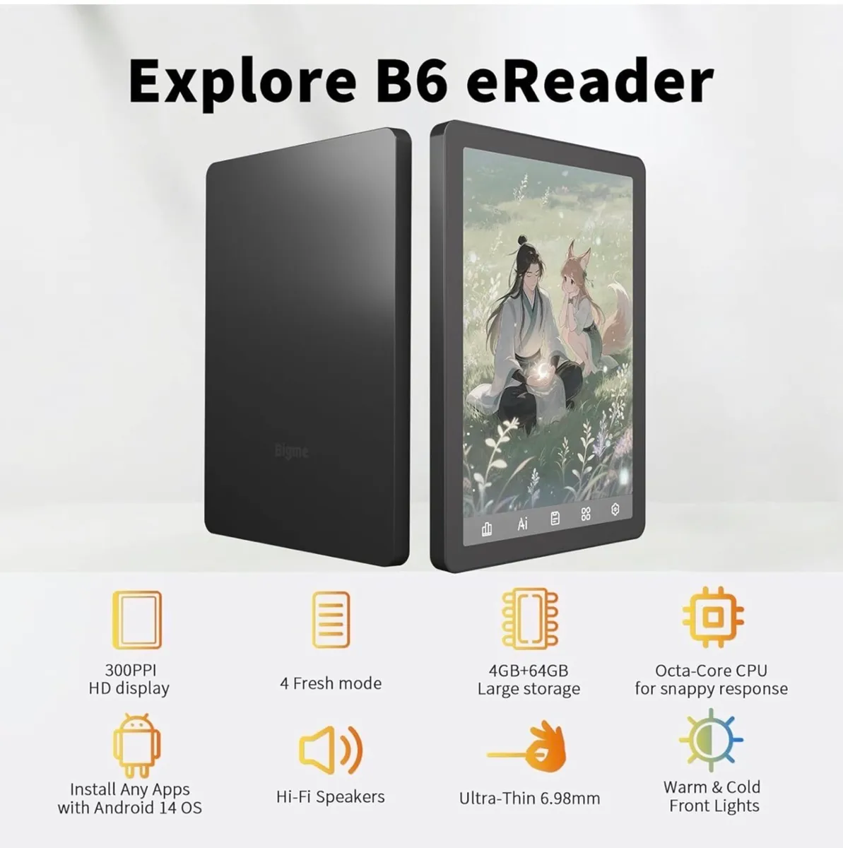 Bigme B6 Colour eReader Android 14 64gb - Image 2