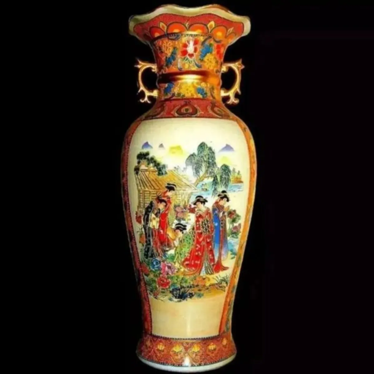 Pair Of Vintage Japanese Decorative Vase's - Image 3