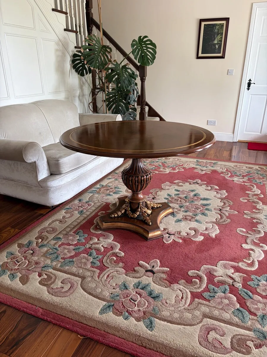 Round Oak Dining Table - Image 2