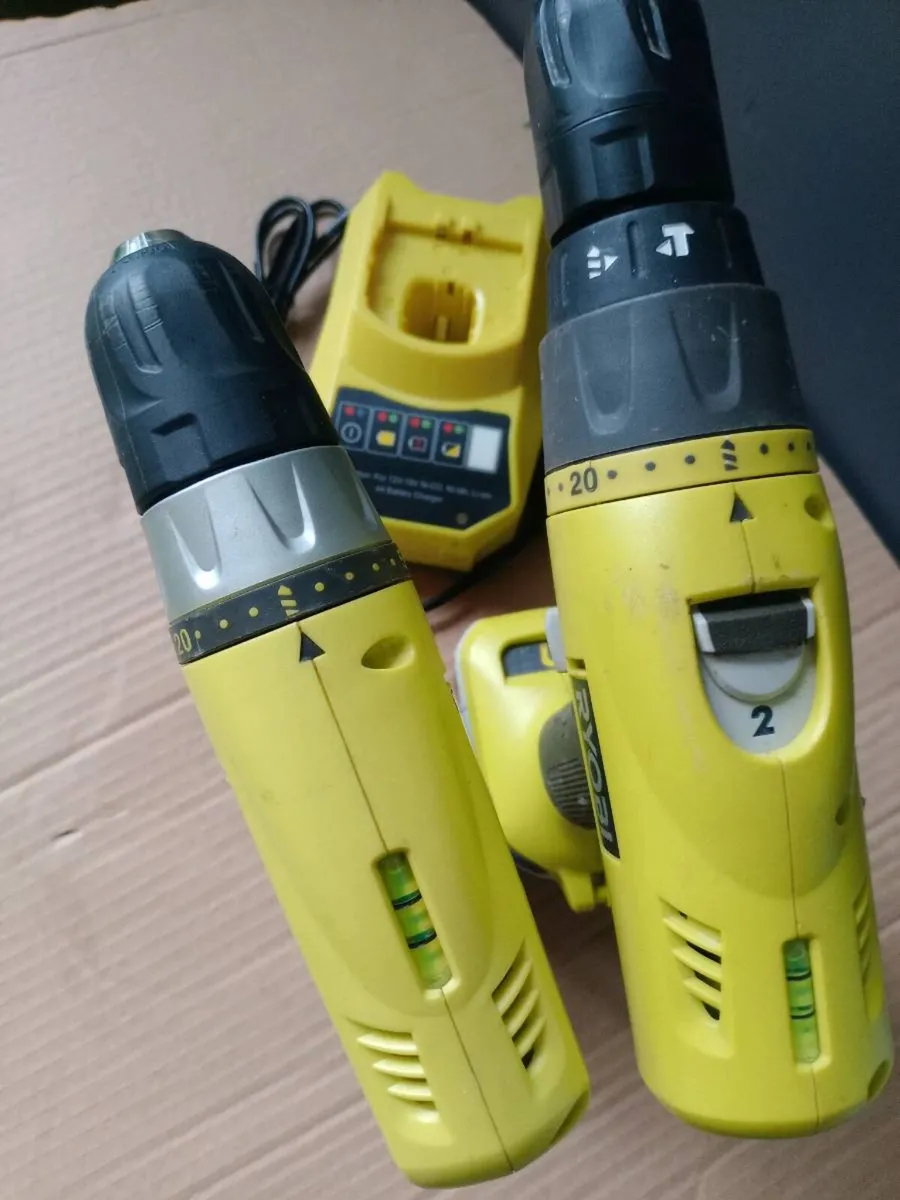 2 Ryobi drills+charger - Image 3