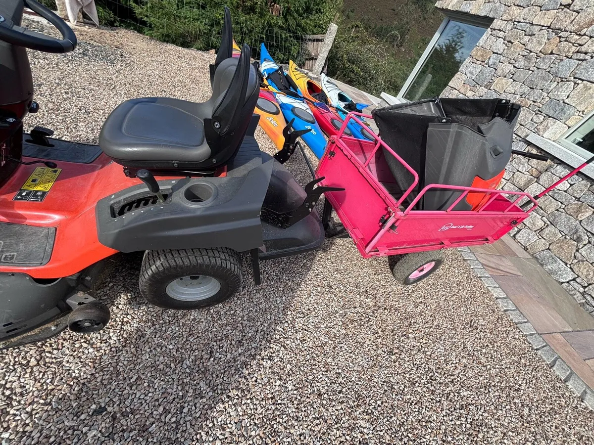 Husqvarna ride on mower & trailer - Image 4