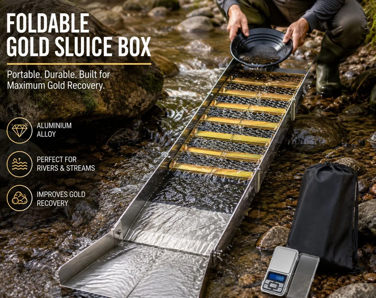 Foldable Gold Sluice Box 127cm - Image 1