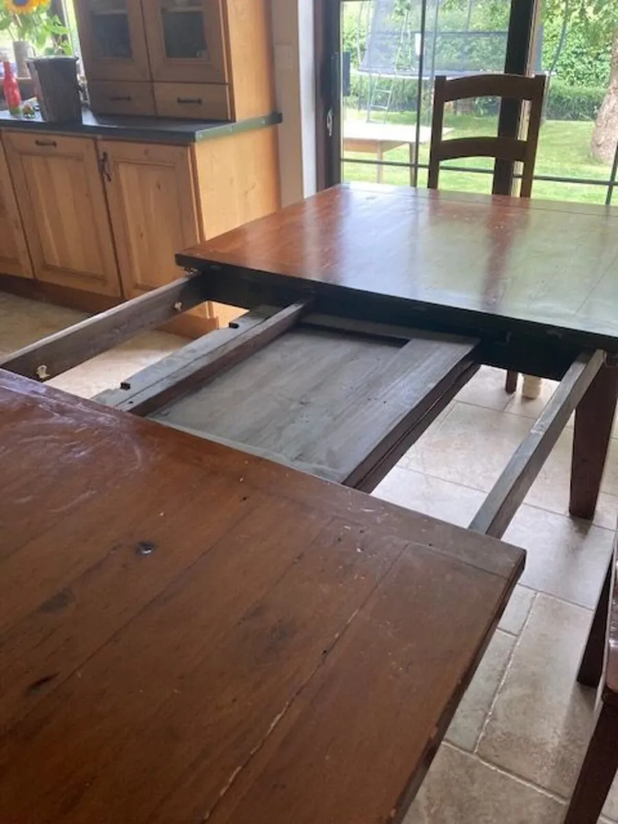 Solid Oak Extendable Dining Table and 6 Chairs - Image 3