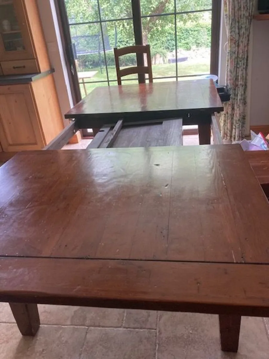 Solid Oak Extendable Dining Table and 6 Chairs - Image 4