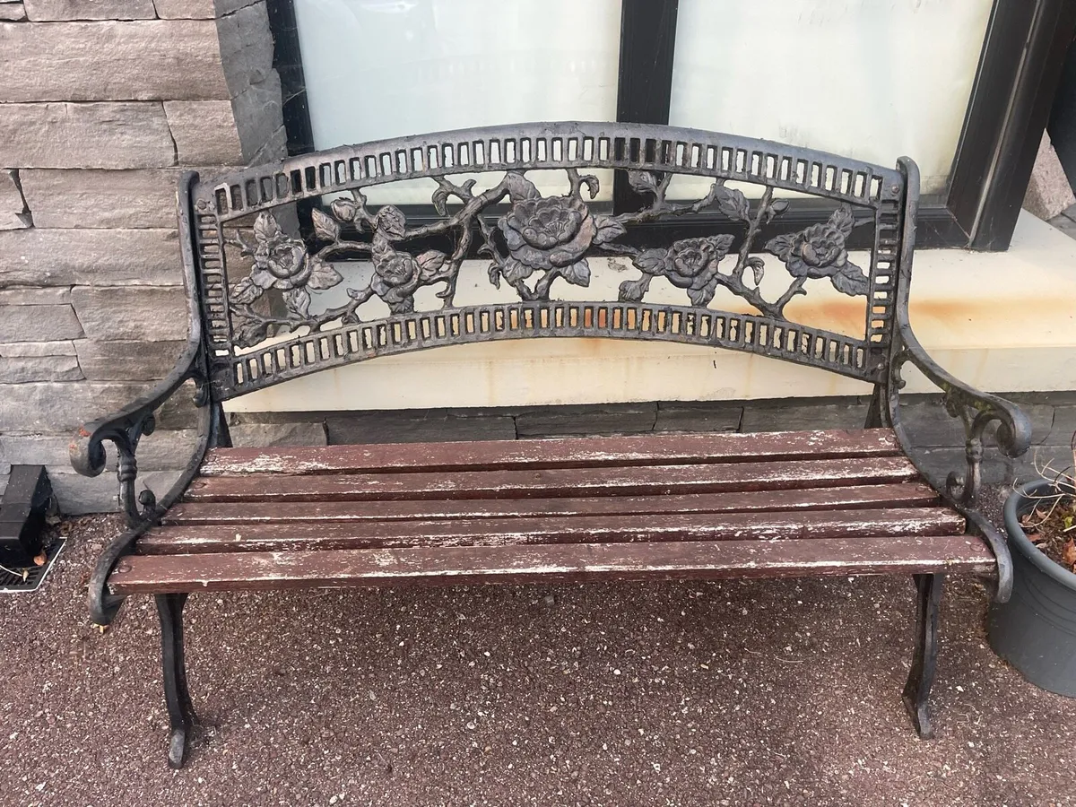 Cast Iron 2 Seater Garden - Patio Bench (2)