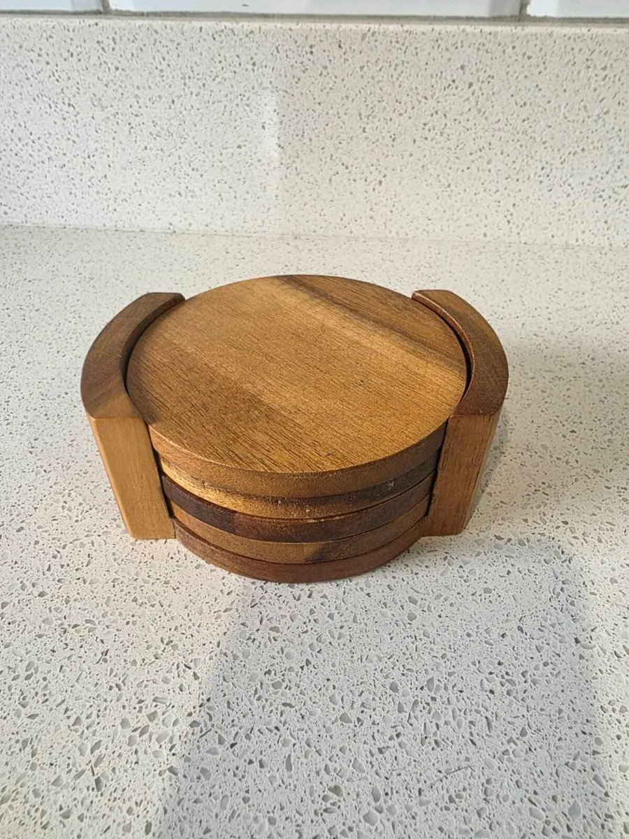 Wooden Coaster Set of 4 - Image 2