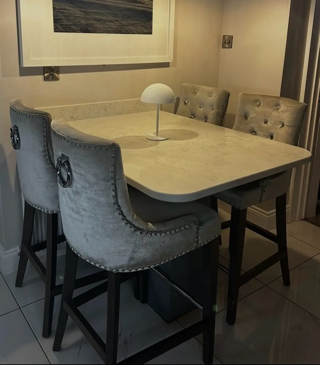 grey high chairs x4 - Image 2