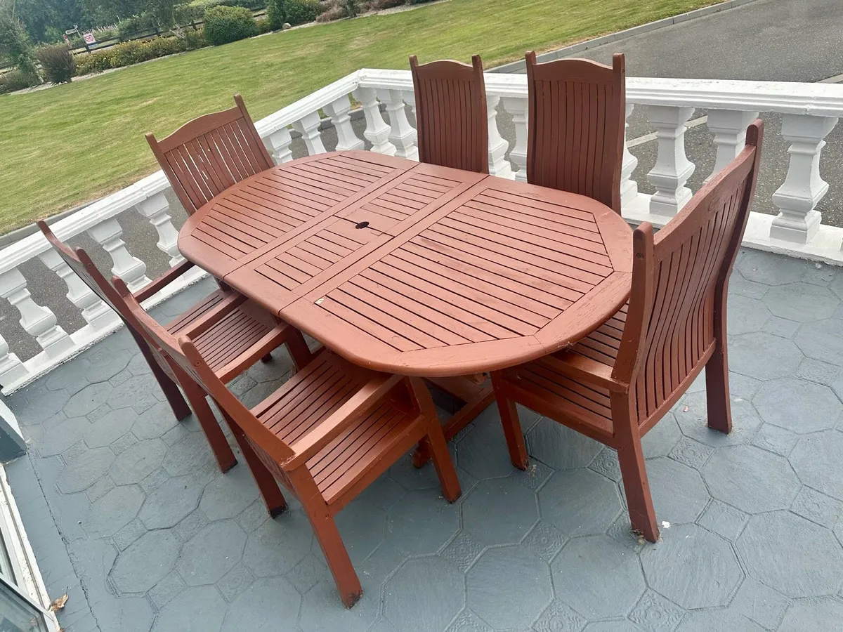 Outdoor Table and 6 Chairs garden furniture - Image 2