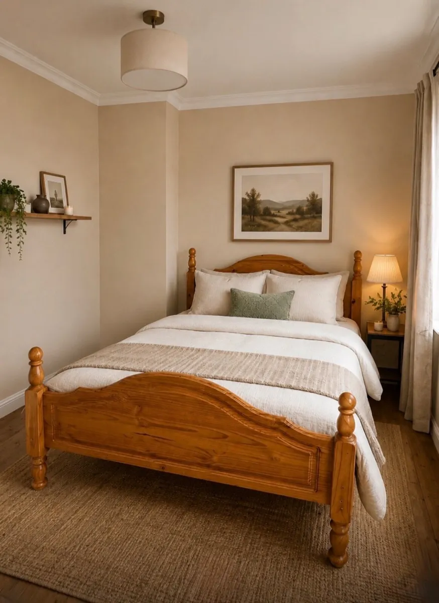 Solid Wood King Size Bed Frame - Image 1