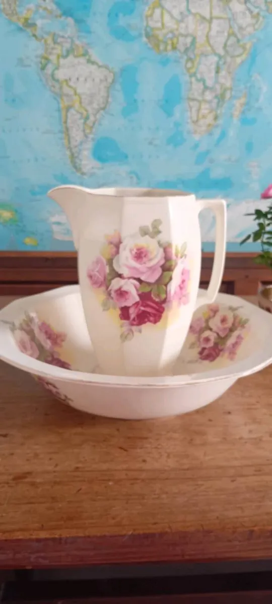 Art Deco Wash bowl and jug - Image 2