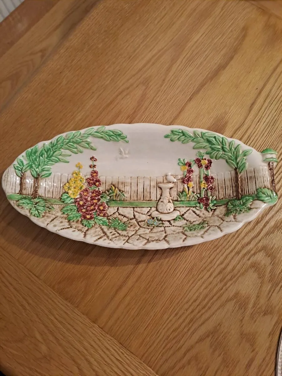 SylvaC Ware hand painted ceramic platter - Image 1
