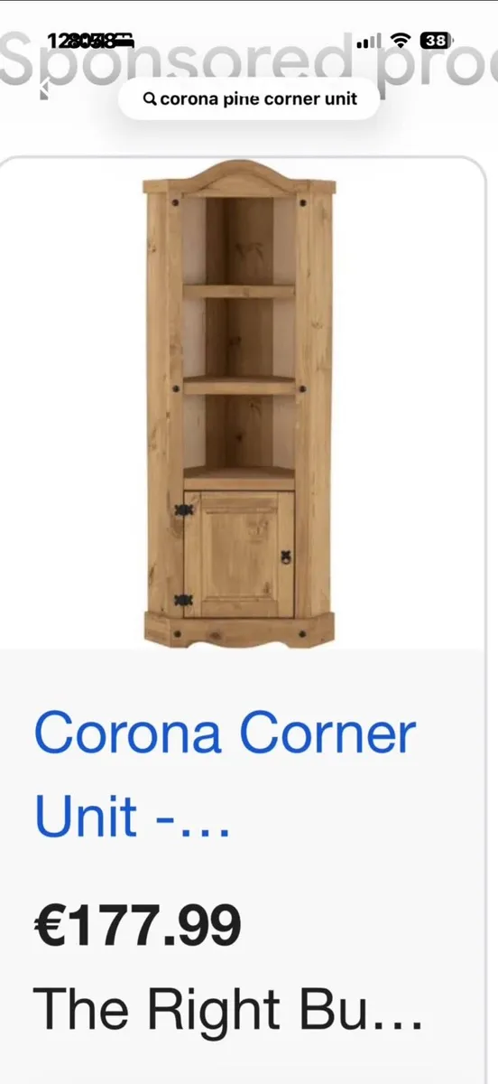 Corona pine corner unit - Image 1