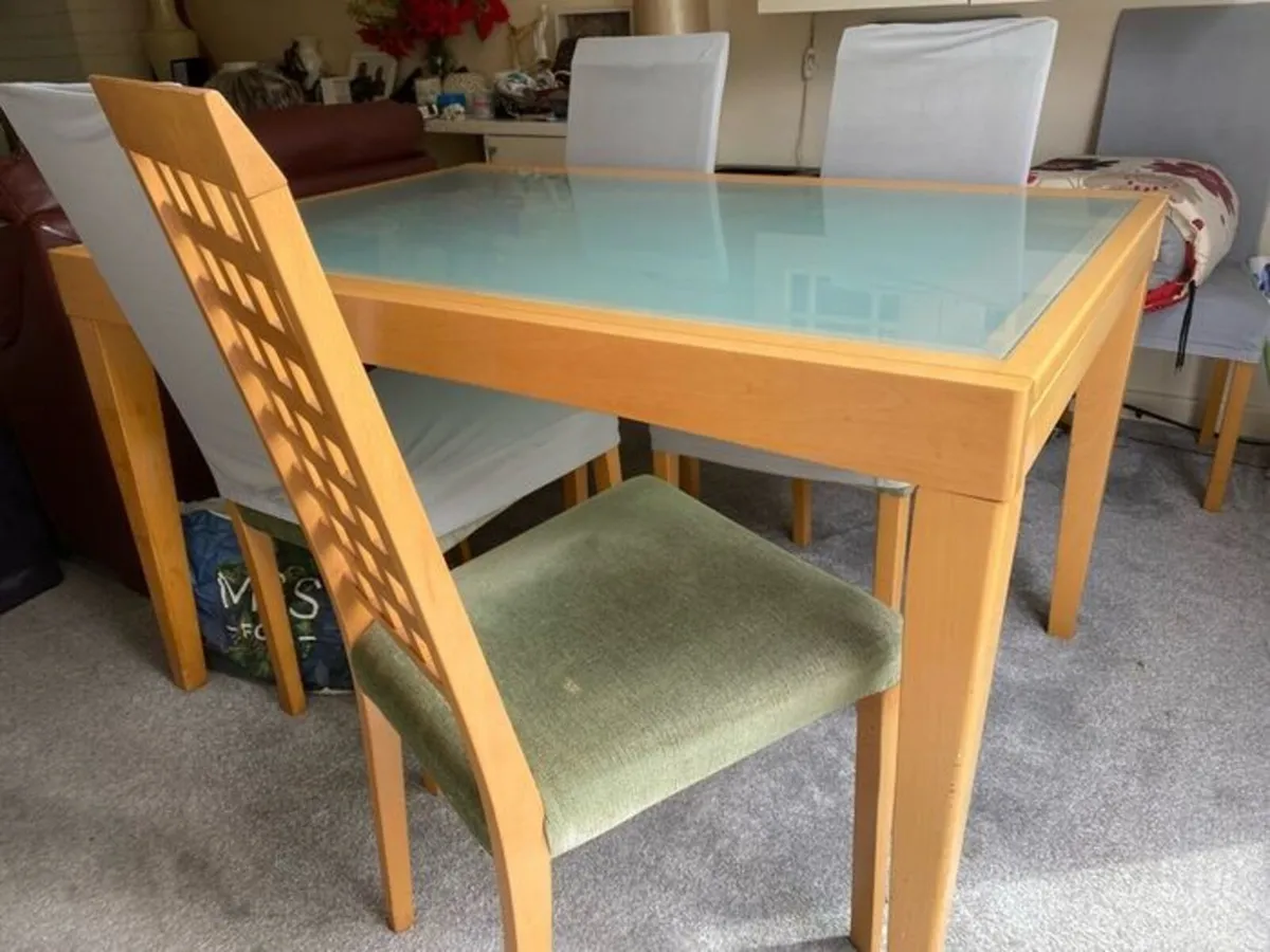 extendable dining room table and chairs - Image 2
