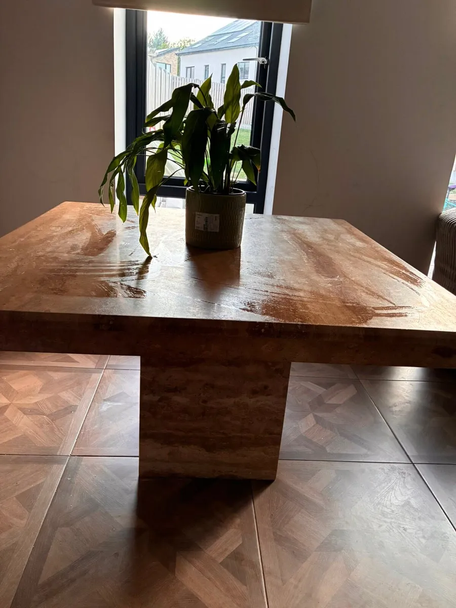 Travertine marble table - Image 2