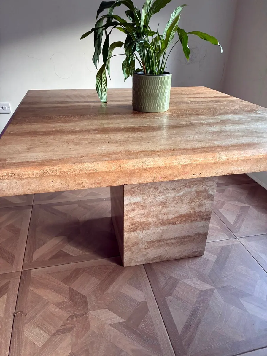 Travertine marble table - Image 3