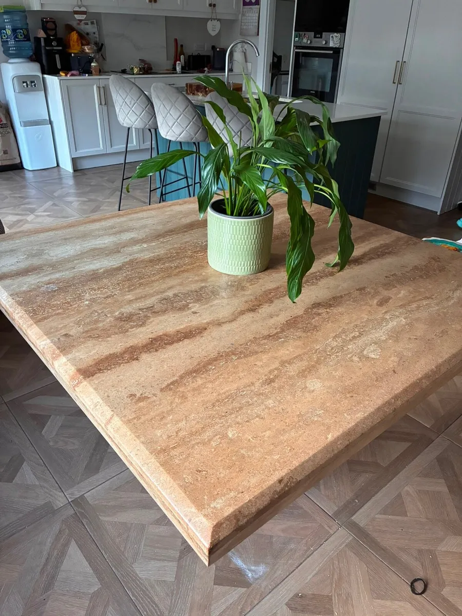 Travertine marble table - Image 4