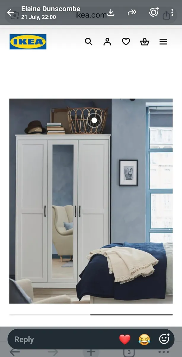 White ikea wardrobe - Image 2