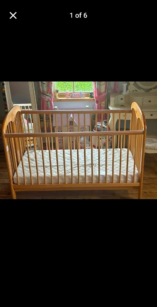 Wooden Baby Cot - Image 4