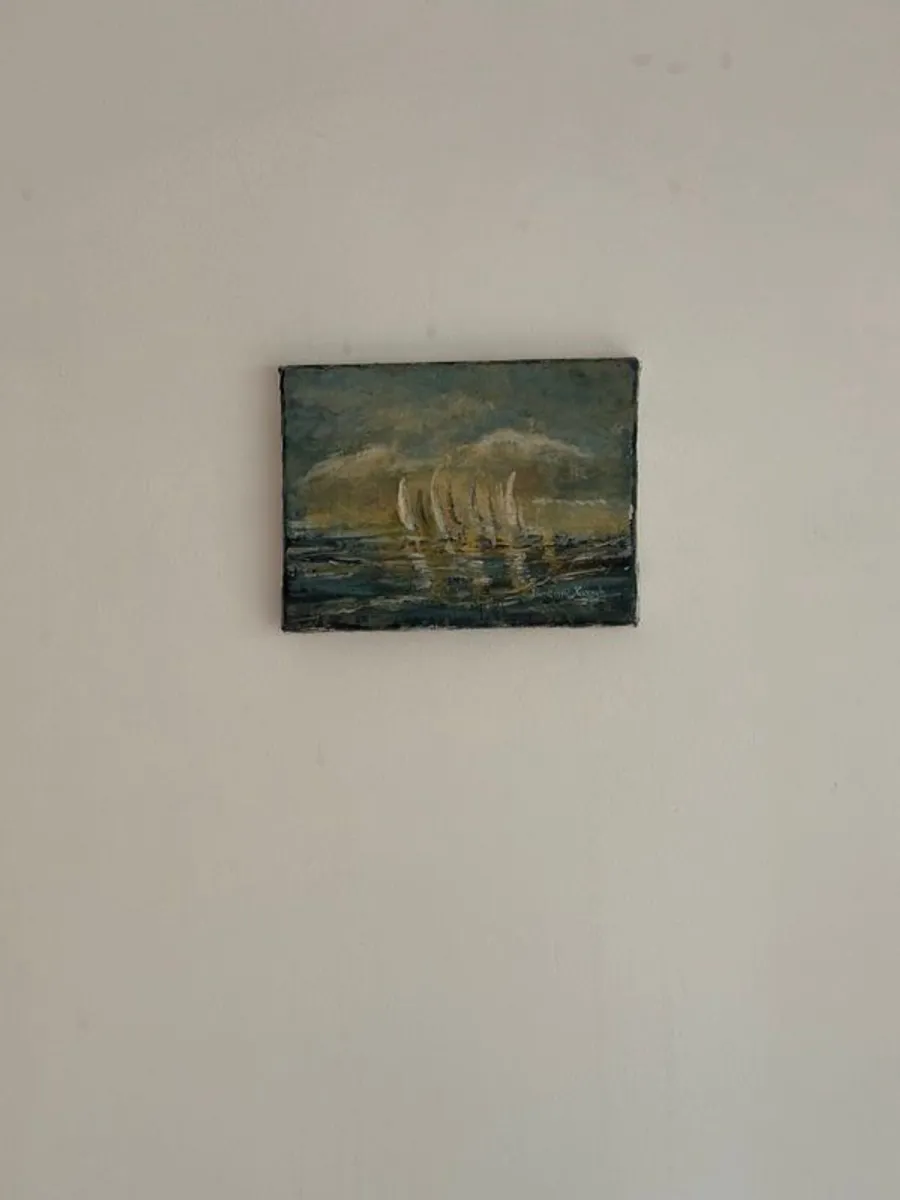Original Bernie Keogh Oil Painting.  Galway Bay with White Sails (Small). - Image 4