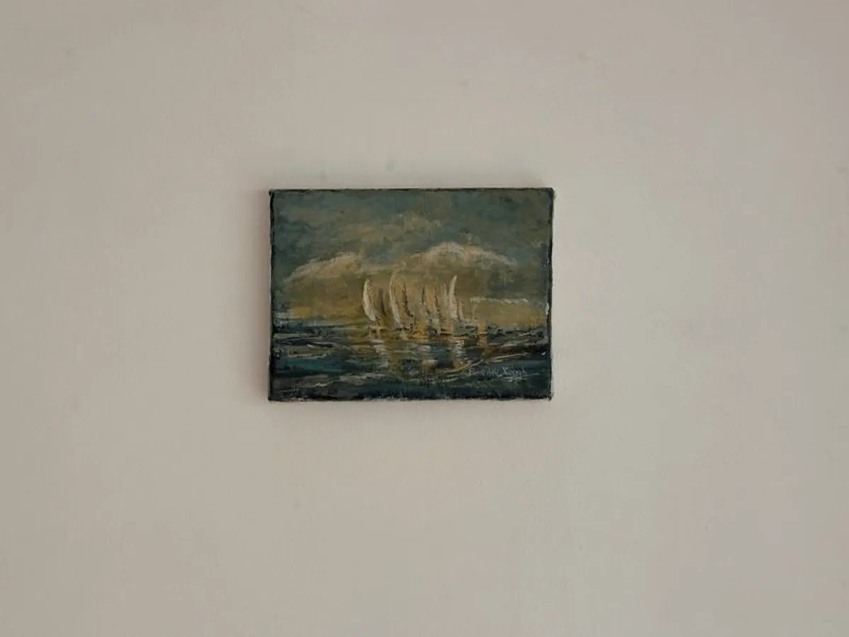 Original Bernie Keogh Oil Painting.  Galway Bay with White Sails (Small). - Image 2
