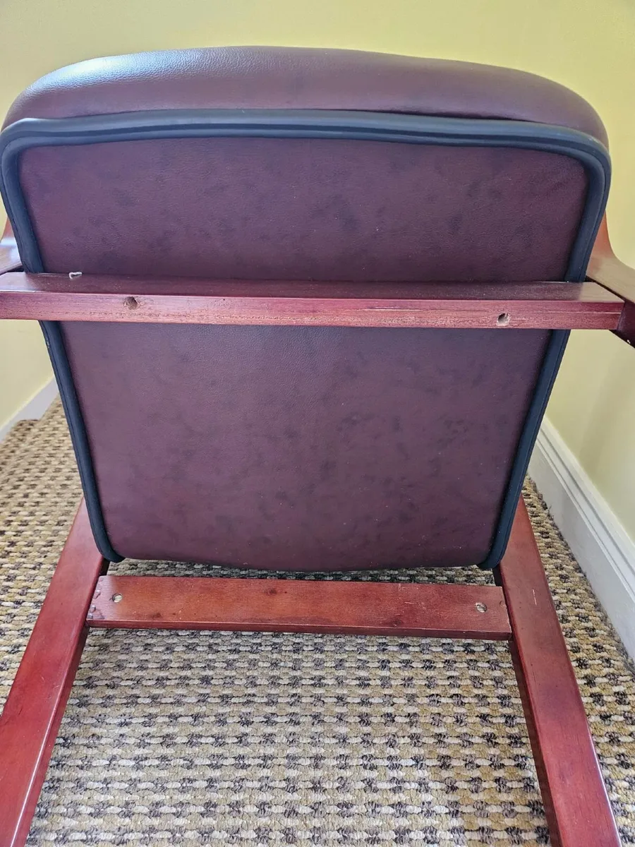 Brown Leather Orthopedic Armchair - Image 2