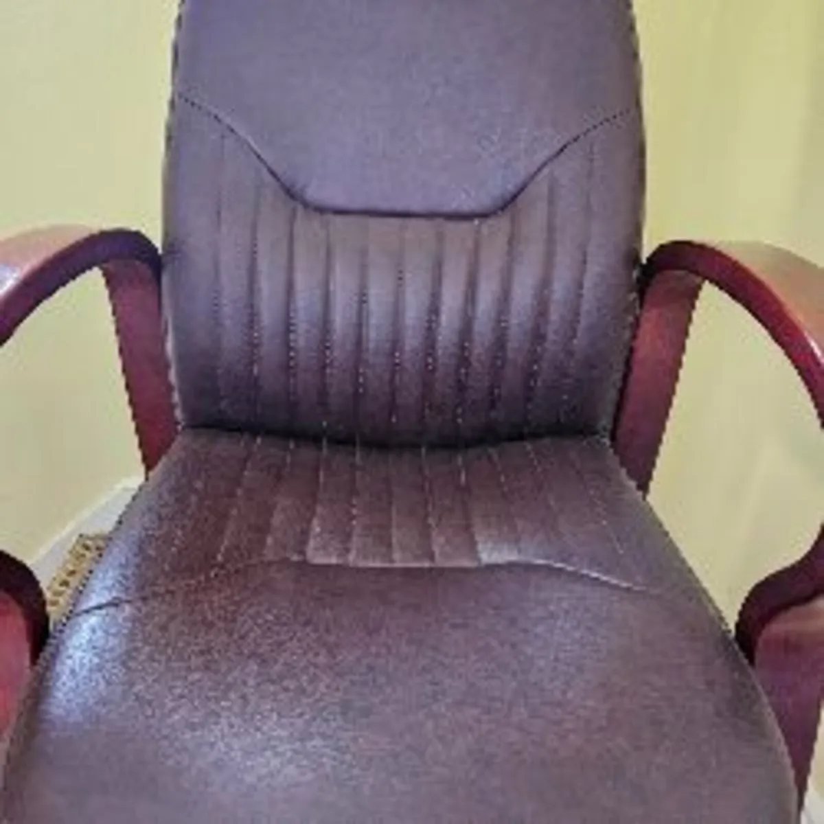 Brown Leather Orthopedic Armchair - Image 3