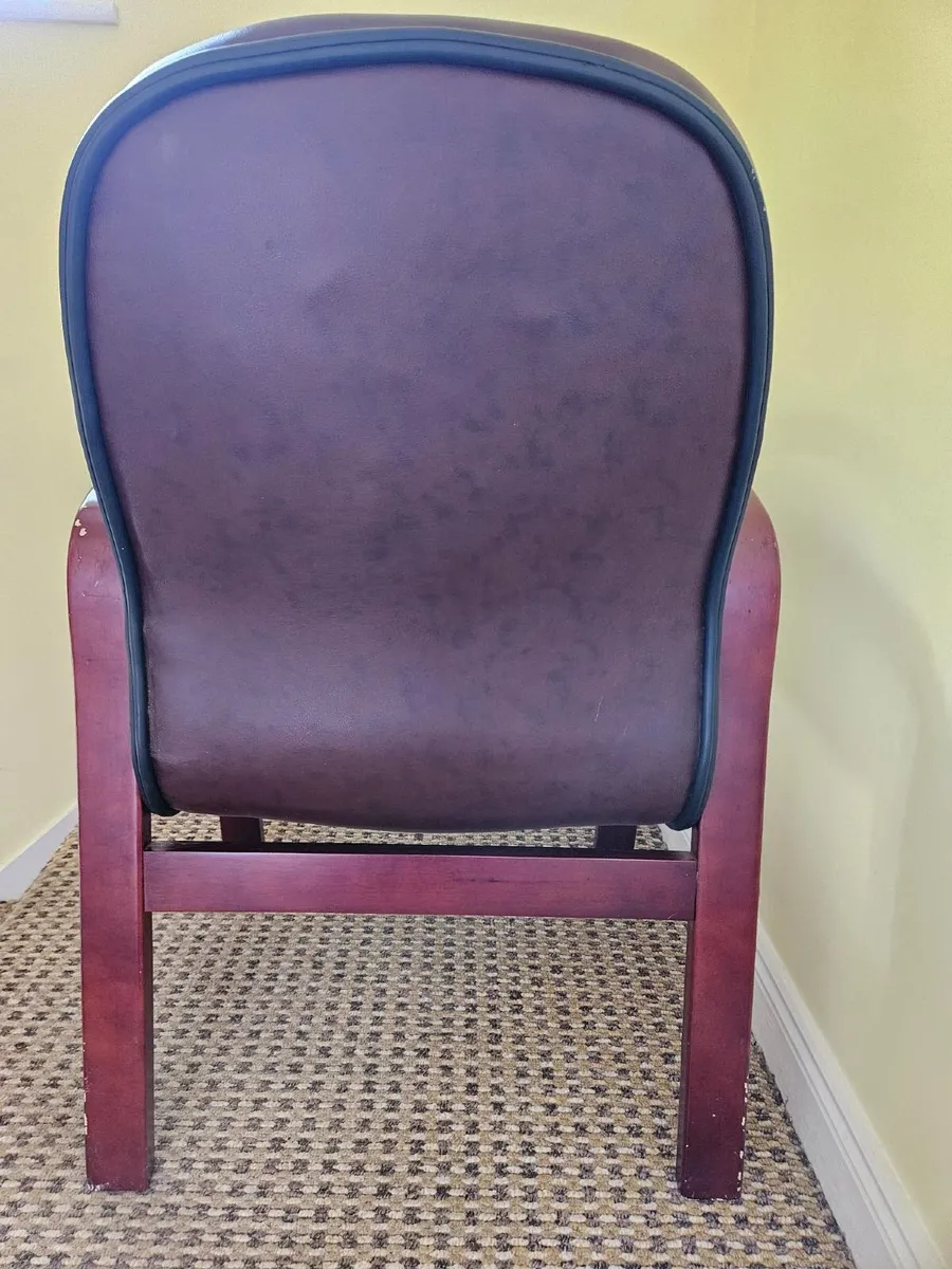 Brown Leather Orthopedic Armchair - Image 4