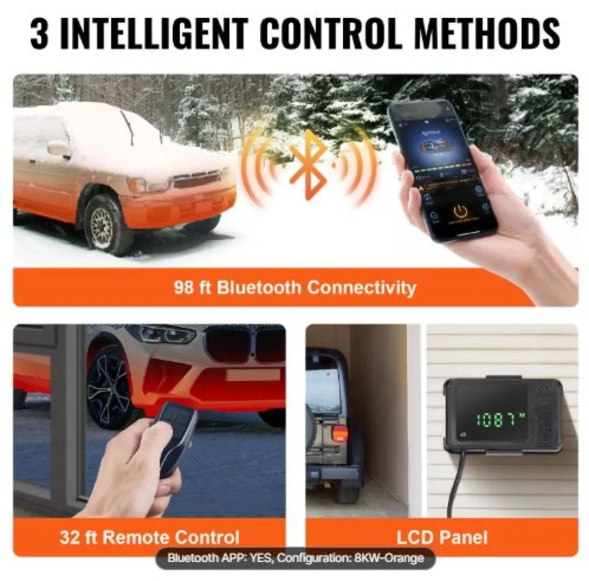 Bluetooth App Control Diesel Air Heater, 12V 5-8KW - Image 3