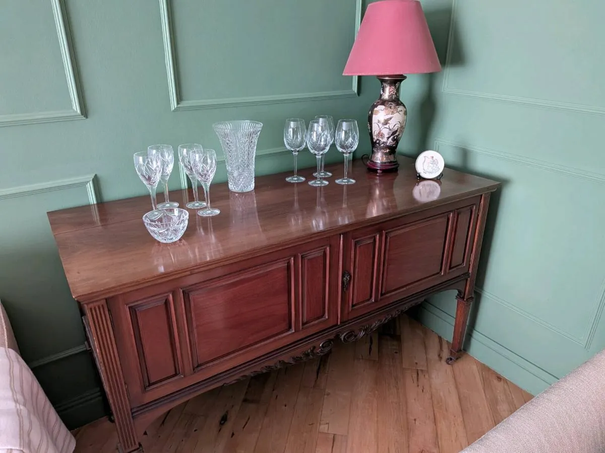 Antique Mahogany Sideboard / Server Cabinet – Felt - Image 1