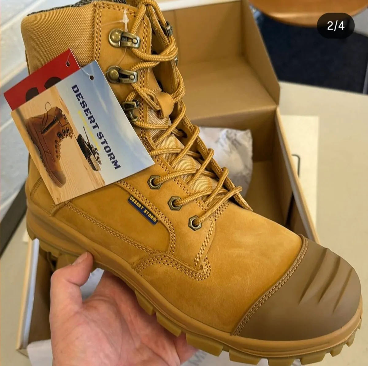 Desert Storm S3 Zip Work Boots all sizes - Image 1