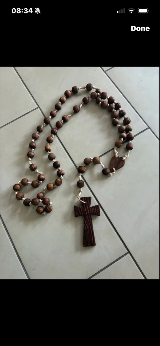 Giant Size Rosary Timber Beads - Image 1