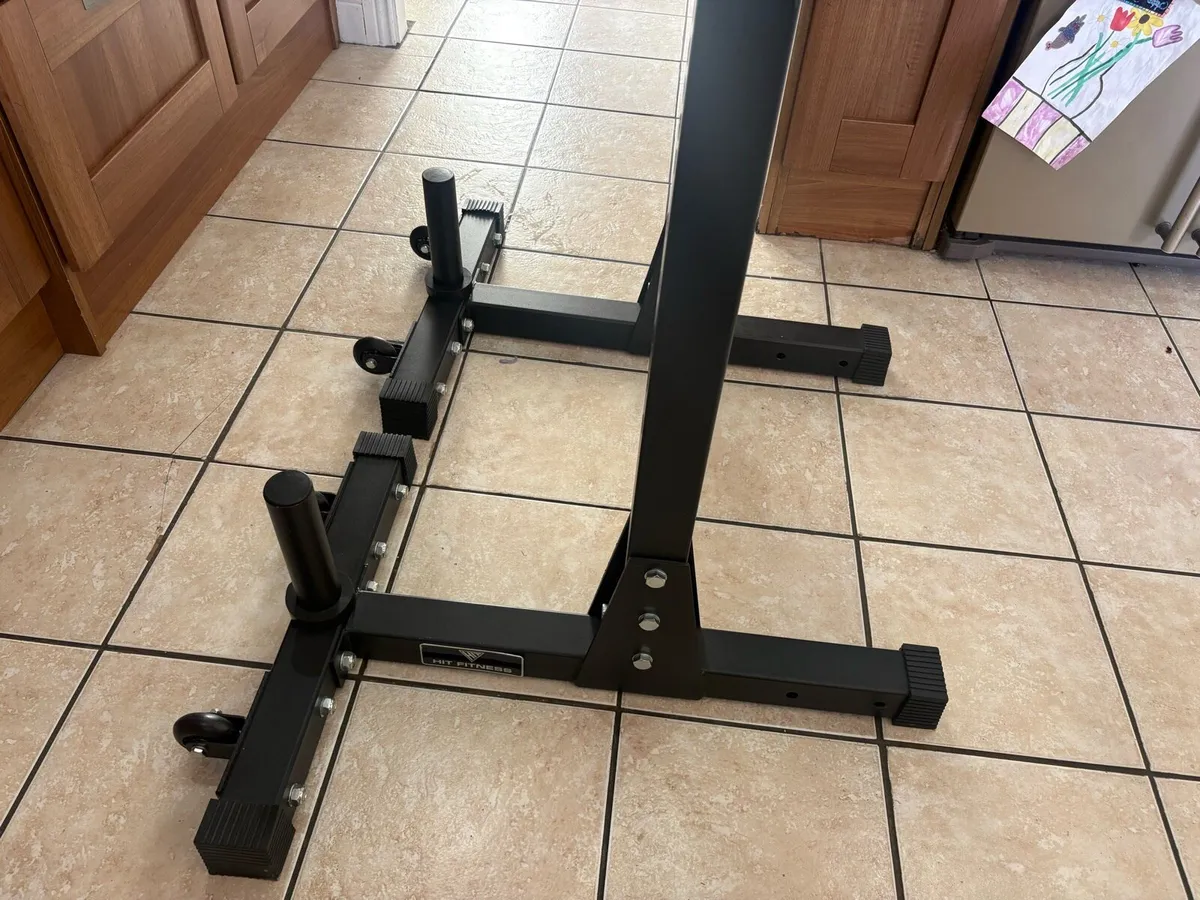 COMMERCIAL GYM SPEC SQUAT STANDS,RATED HOLD 350KG! - Image 2
