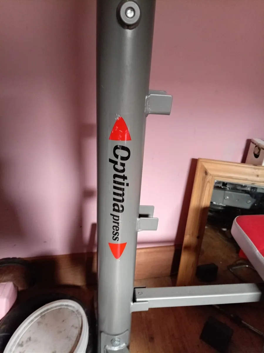 Olympic bench and 7ft bar and dumbbells stepper nd - Image 2