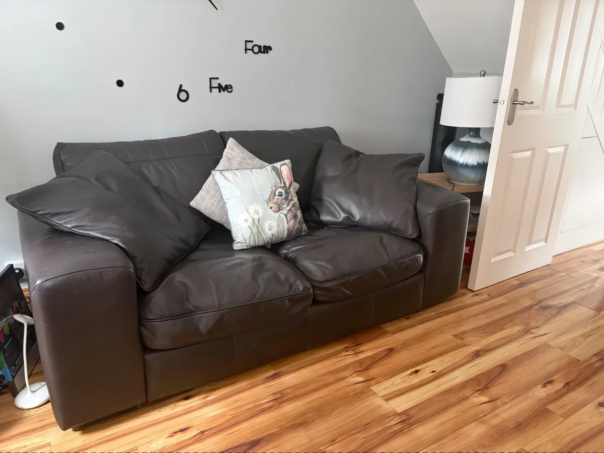 3 piece leather suite - Image 3