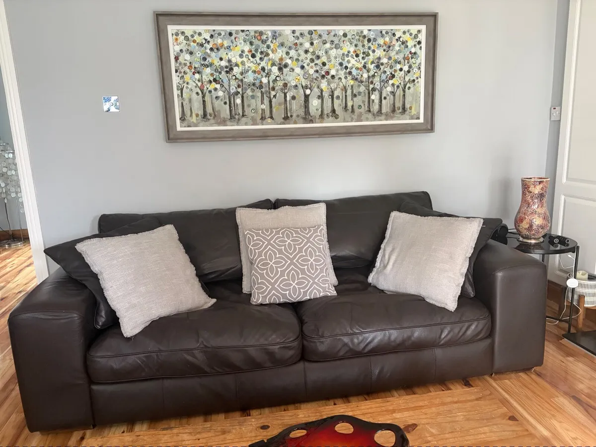 3 piece leather suite - Image 1